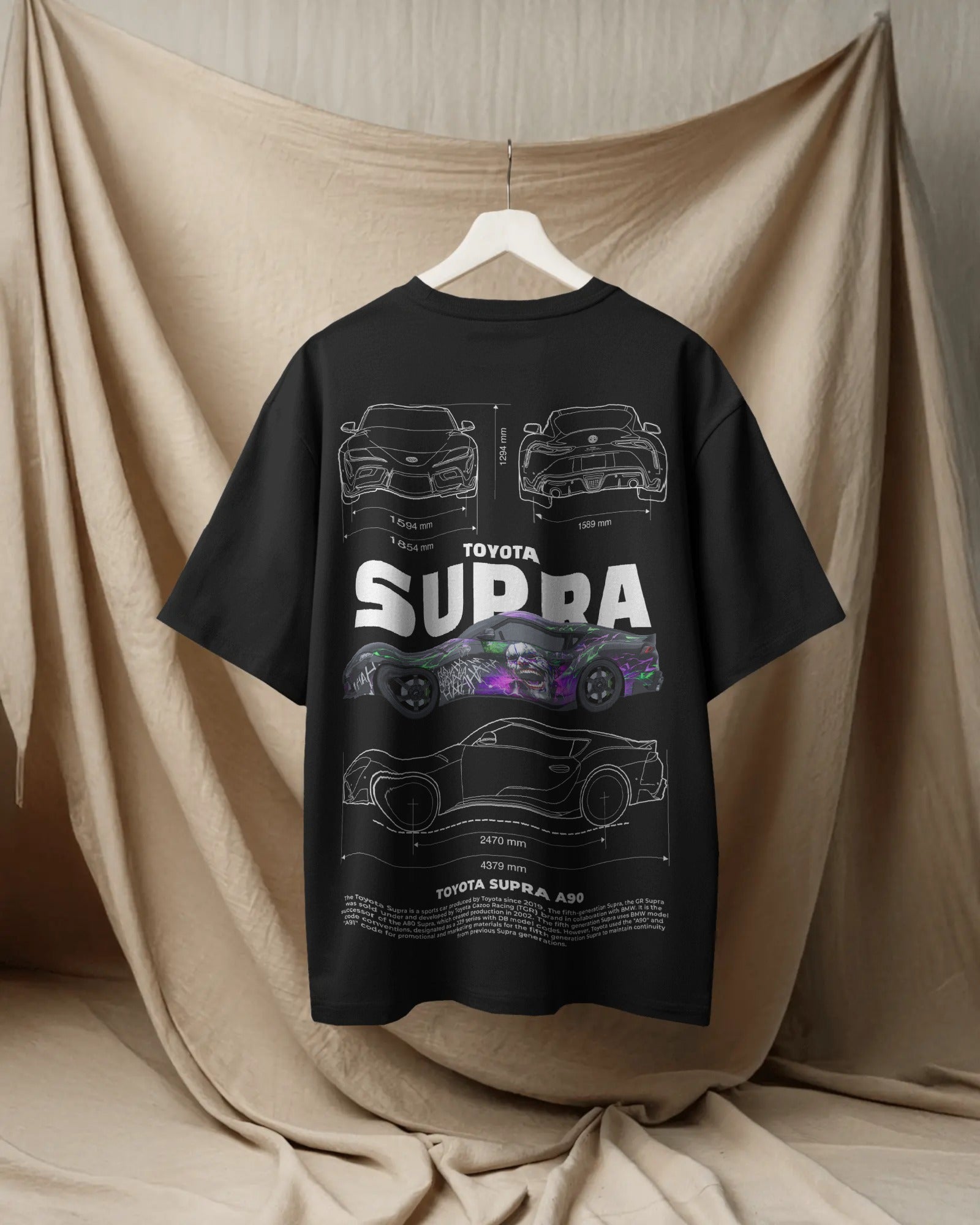 Oversized Graphic Toyota supra premium Tshirt