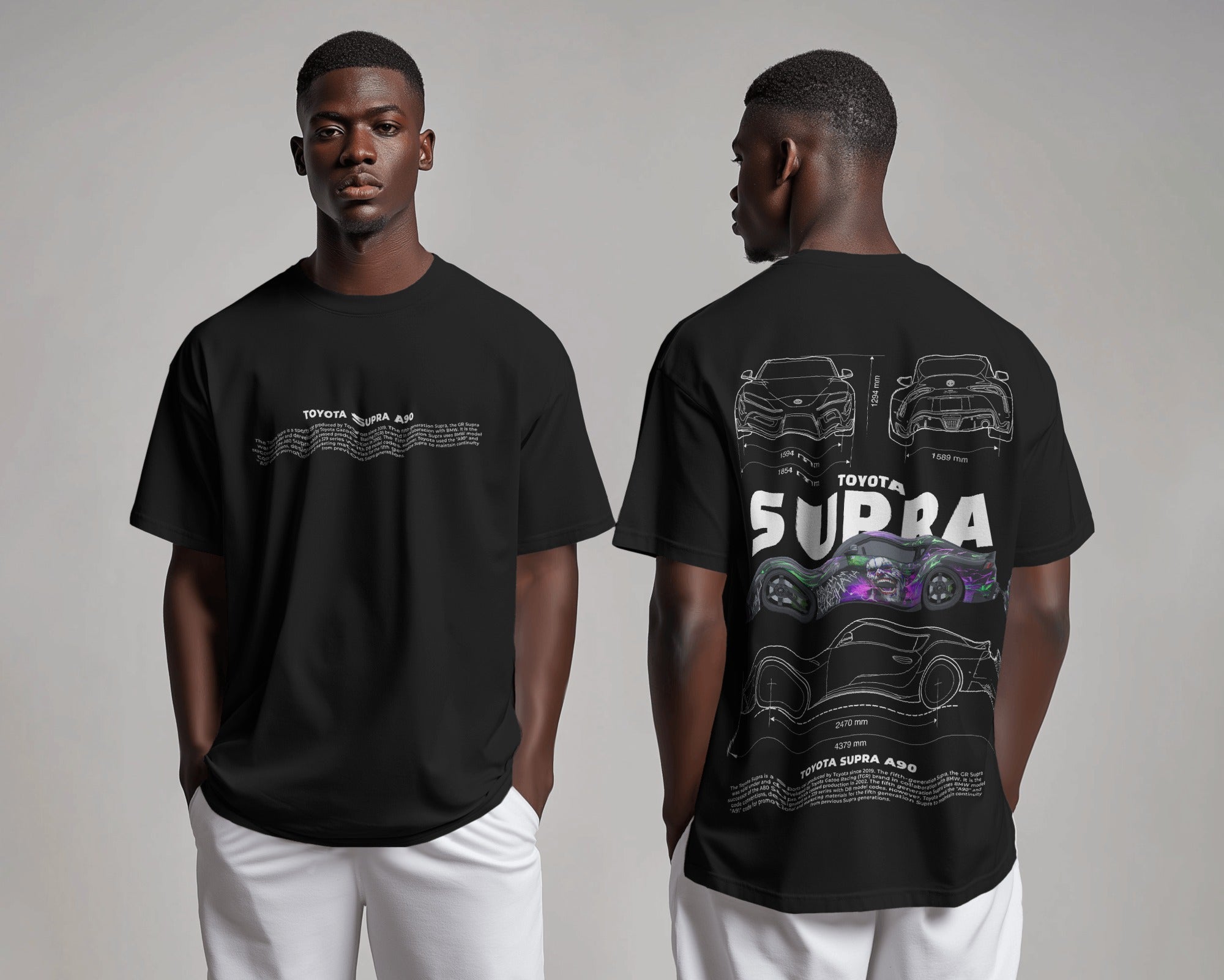 Oversized Graphic Toyota supra premium Tshirt