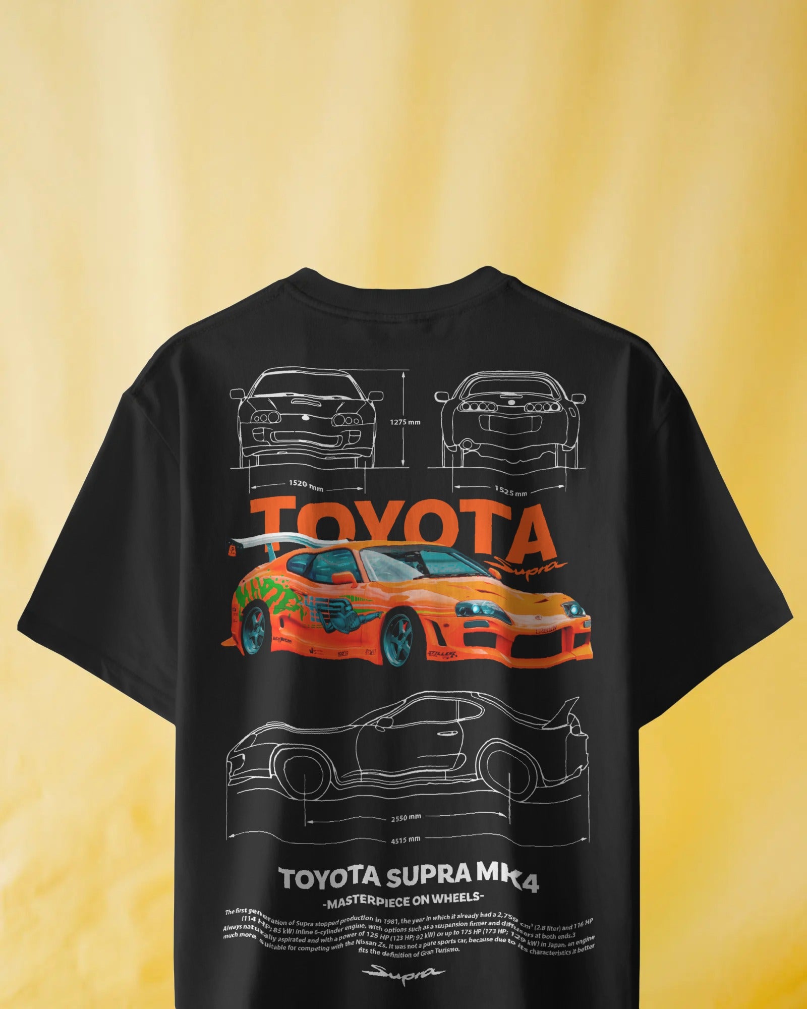 Oversized Graphic Toyota supra premium Tshirt